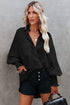 Billowy Sleeves Pocketed Shirt