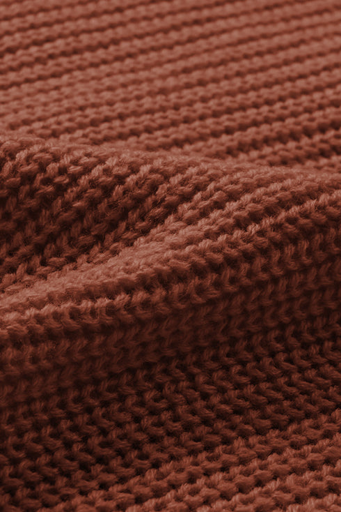 Bishop Sleeve V-Neck Drop Shoulder Button Front Knit Cardigan Sweater