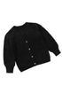 Bishop Sleeve V-Neck Drop Shoulder Button Front Knit Cardigan Sweater