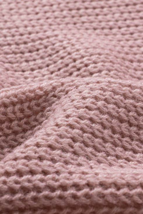 Bishop Sleeve V-Neck Drop Shoulder Button Front Knit Cardigan Sweater