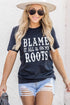 Black Blame It All On My Roots Short Sleeve T Shirt