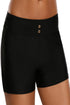 Black Button Detail Swim Boardshort