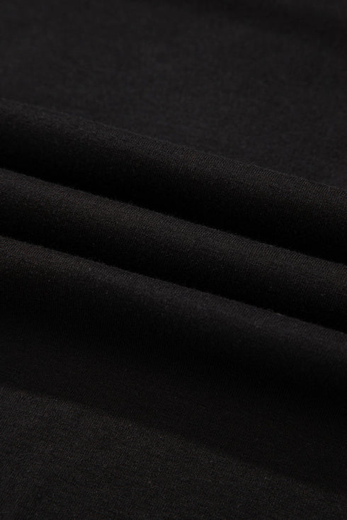 Black Checkerd DESERT DREAMS Printed Ripped Plus Size Tee