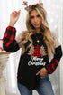 Black Christmas Tree Sequin Long Sleeve Top
