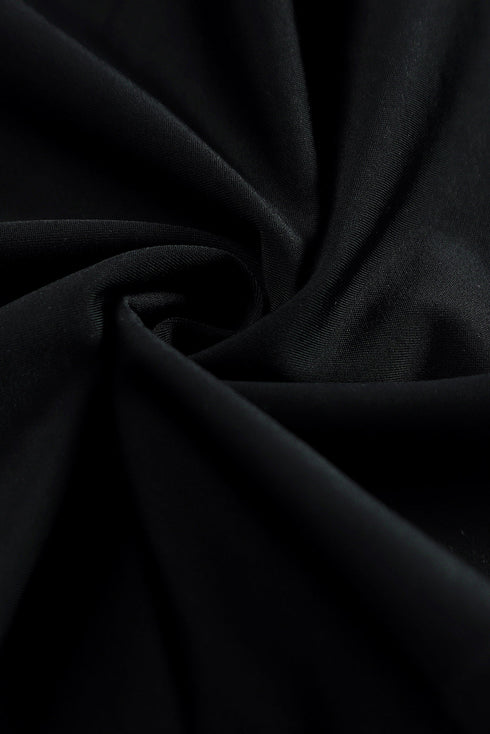 Black Contrast Splice Racerback Tankini Printed 2Pcs Set