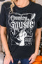 Black Country Music Western Fashion Graphic Print Tee