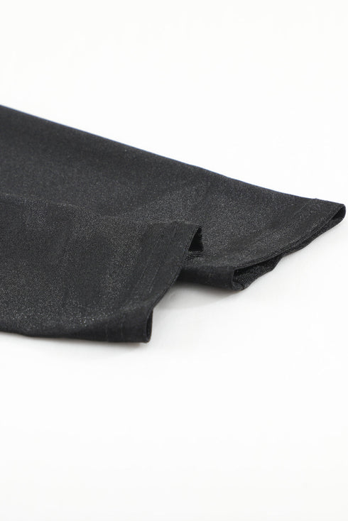 Black High Rise Tight Leggings With Waist Cincher