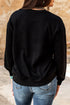Black Howdy Crewneck Drop Sleeve Pullover Sweatshirt