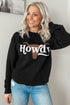 Black Howdy Steer Head Print Long Sleeve Sweatshirt