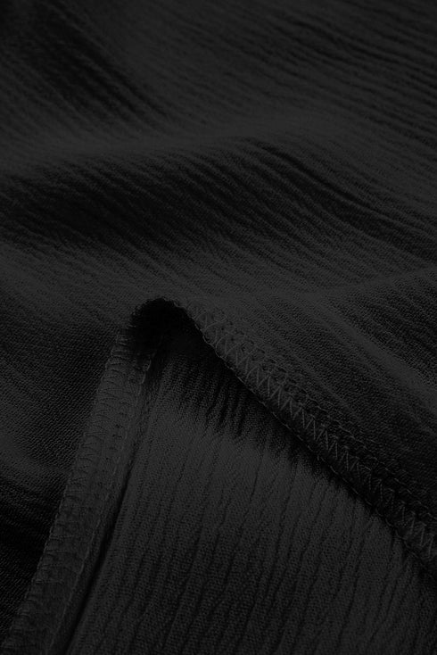 Black Lace Trim Along Split Leg Beach Cover Up Pants