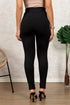 Black Leather Panel Patchwork High Waist Leggings