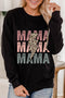 Black Leopard Lightning MAMA Graphic Pullover Sweatshirt