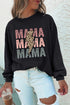 Black Leopard Lightning MAMA Graphic Pullover Sweatshirt