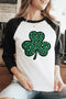 Black Leopard Spotted Clover St Patric T Shirt
