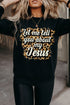 Black Let Me Tell You About My Jesus Leopard Print Graphic Sweatshirt