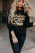 Black Let Me Tell You About My Jesus Leopard Print Graphic Sweatshirt