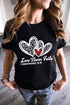 Black Love Never Fails Leopard Sequin Heart Graphic Valentines Tee