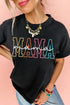 Black MAMA Crew Neck Graphic Tee