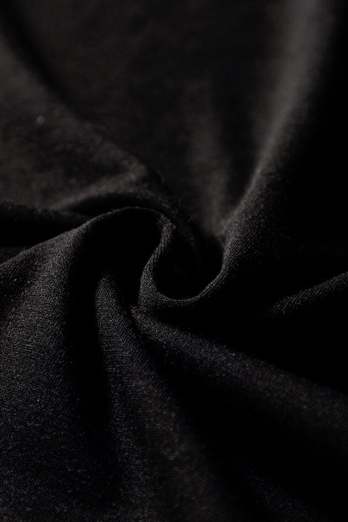 Black Peekaboo Wide Leg Square Neck Sleeveless Jumpsuit