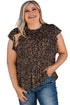 Black Plus Size Smocked Floral Blouse