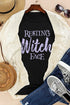 Black Resting Witch Face Short Sleeve Graphic Tee