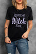 Black Resting Witch Face Short Sleeve Graphic Tee