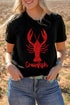 Black Shimmering Crawfish Graphic Tee