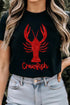 Black Shimmering Crawfish Graphic Tee