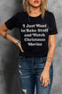 Black Slogan Glitter Pattern Print Short Sleeve T Shirt