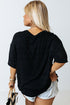 Black Splatter Allover Plus Size Pocketed T-Shirt