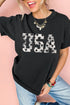 Black Star USA Graphic Crewneck T Shirt