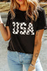 Black Star USA Graphic Crewneck T Shirt