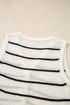 Black Stripe Buttoned V Neck Slim Fit Sweater Vest