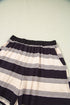 Black Stripe Short Sleeve T Shirt and High Waist Pocketed Shorts Set