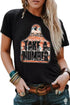 Black Take A Number Graphic Crew Neck Tee
