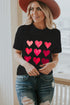 Black Valentine'S Day Heart Graphic Tee