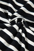 Black White Striped Short Sleeve Top and Shorts Set