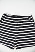 Black White Striped Short Sleeve Top and Shorts Set