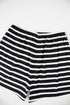 Black White Striped Short Sleeve Top and Shorts Set