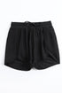 Black Zip Pocket Drawstring Swim Bottom