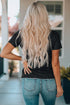 Bleached Splatter Print Short Sleeve Crew Neck T-Shirt