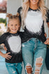 Bleached Splatter Print Short Sleeve Crew Neck T-Shirt