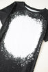 Bleached Splatter Print Short Sleeve Crew Neck T-Shirt