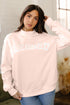 Blessed Varsity Letter Graphic Oversized Sweatshirt