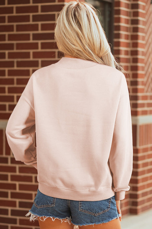 Blessed Varsity Letter Graphic Oversized Sweatshirt