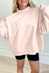 Blessed Varsity Letter Graphic Oversized Sweatshirt