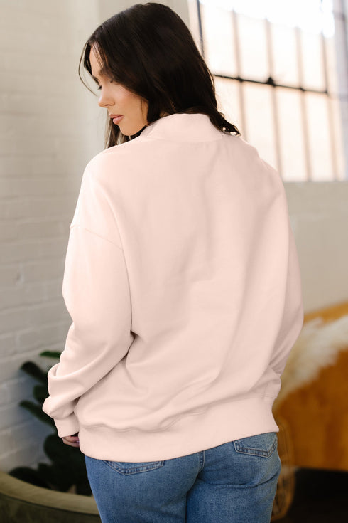 Blessed Varsity Letter Graphic Oversized Sweatshirt