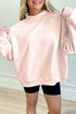 Blessed Varsity Letter Graphic Oversized Sweatshirt