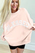 Blessed Varsity Letter Graphic Oversized Sweatshirt