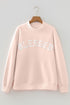 Blessed Varsity Letter Graphic Oversized Sweatshirt